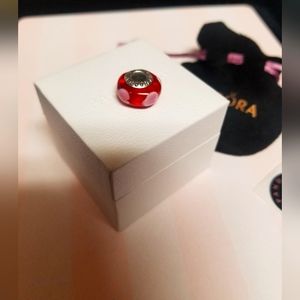 Authentic Pandora Murano Glass Heart Charm NWOT